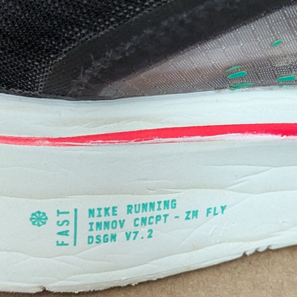 Nike Zoom Fly Sp Fast 'Black Red Orbit Green' BV6105 001 Mens Size 9.5 . - Picture 9 of 14